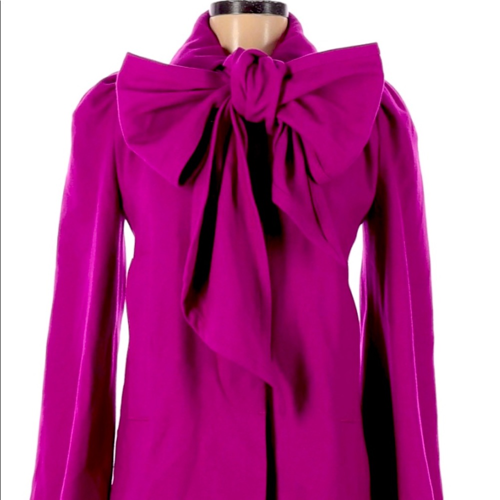 French connection felt pink bow jacket